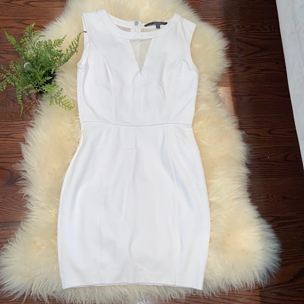 Guess white mini with white mesh detail
